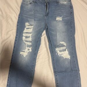 SHEIN Light Blue Denim Jeans